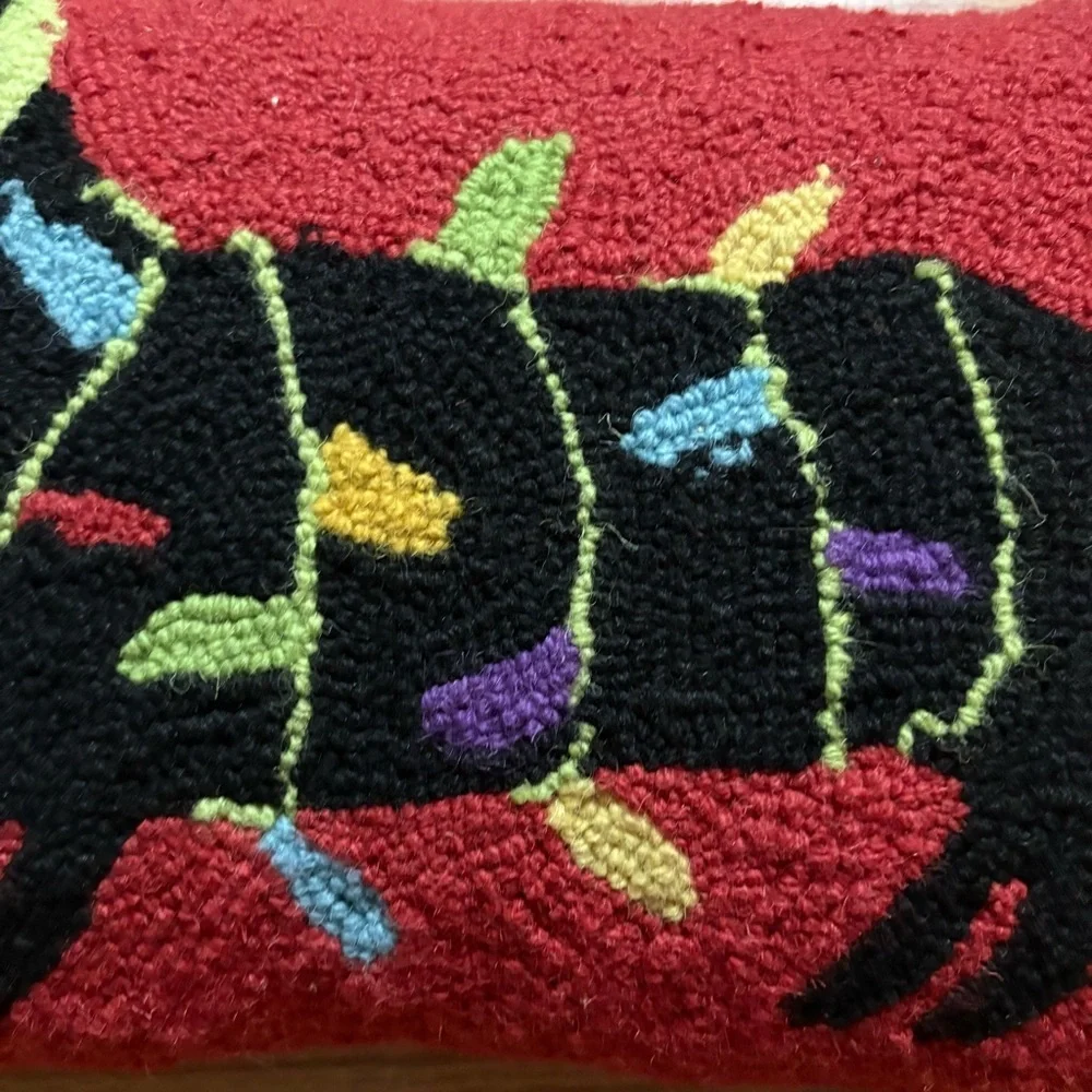 Dachshund Christmas Pillow